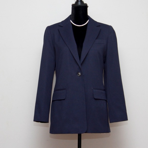 Orvis Women's Navy Blazer Jacket Size‎ 6 Classic Tailored Coat Navy Blue - Picture 4 of 16